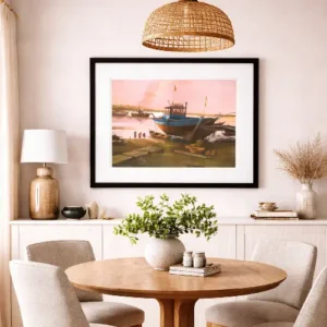 Harbour Sunset in a Modern Dining Room