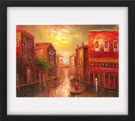 Venetian sunset in a cozy living room - Image 2